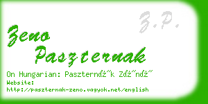 zeno paszternak business card